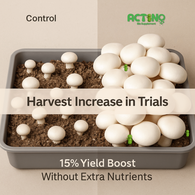 Boosting Mushroom Yields with ACTINO